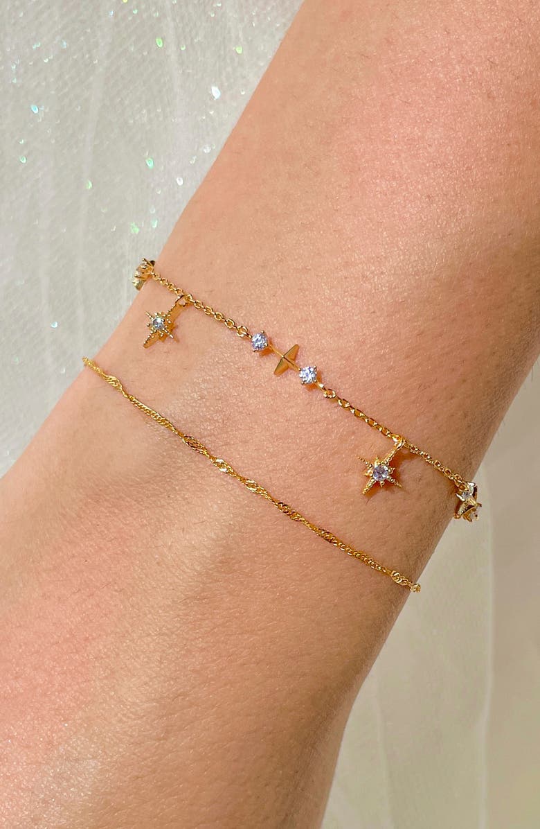 Girls Crew Wandering Stars Bracelet, Alternate, color, Gold