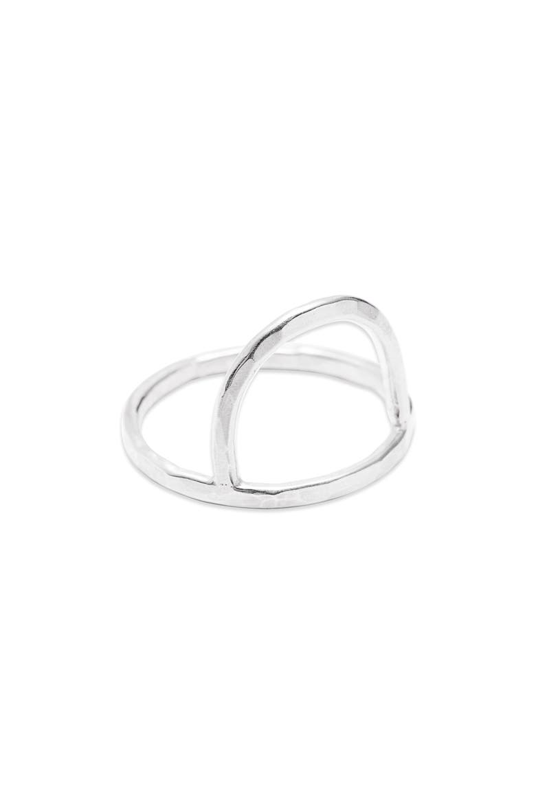 Rising Sun Geometric Ring, Main, color, SILVER