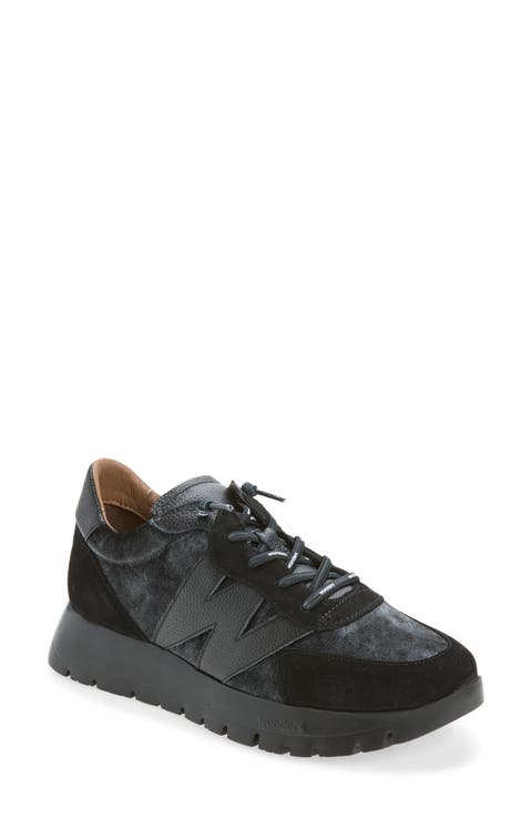 Velvet Platform Sneaker