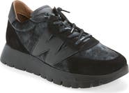 Wonders Velvet Platform Sneaker
