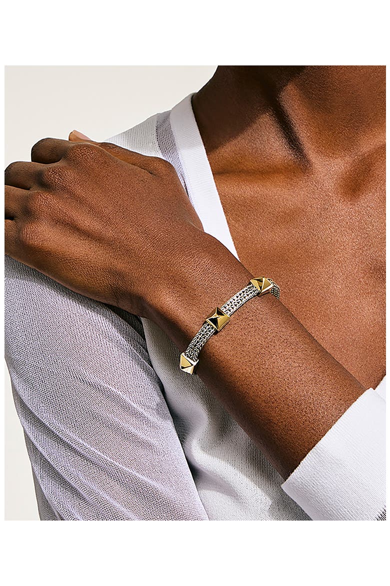 Icon Stud Bracelet, Alternate, color, SILVER AND GOLD