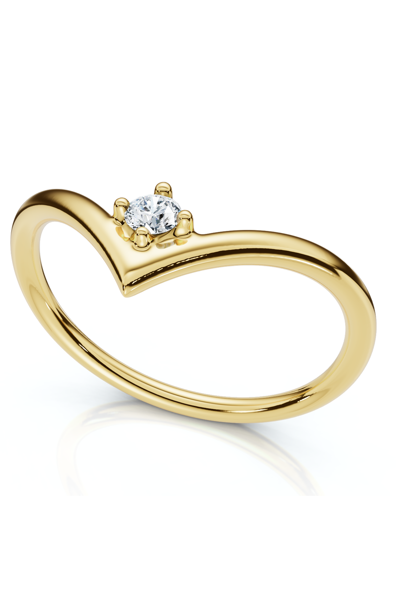 Diamond Stackable Chevron Wedding Ring 14k Gold Lab Grown, Main, color, 14k Yellow Gold