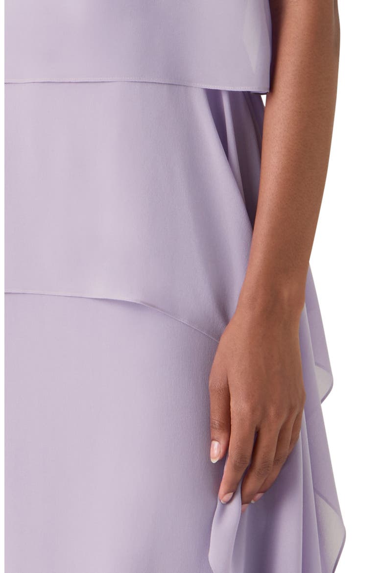 Layered Silk Georgette Dress, Alternate, color, MALVA