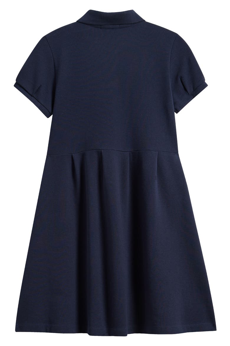 Kids' Knit Polo Dress, Alternate, color, NAVY