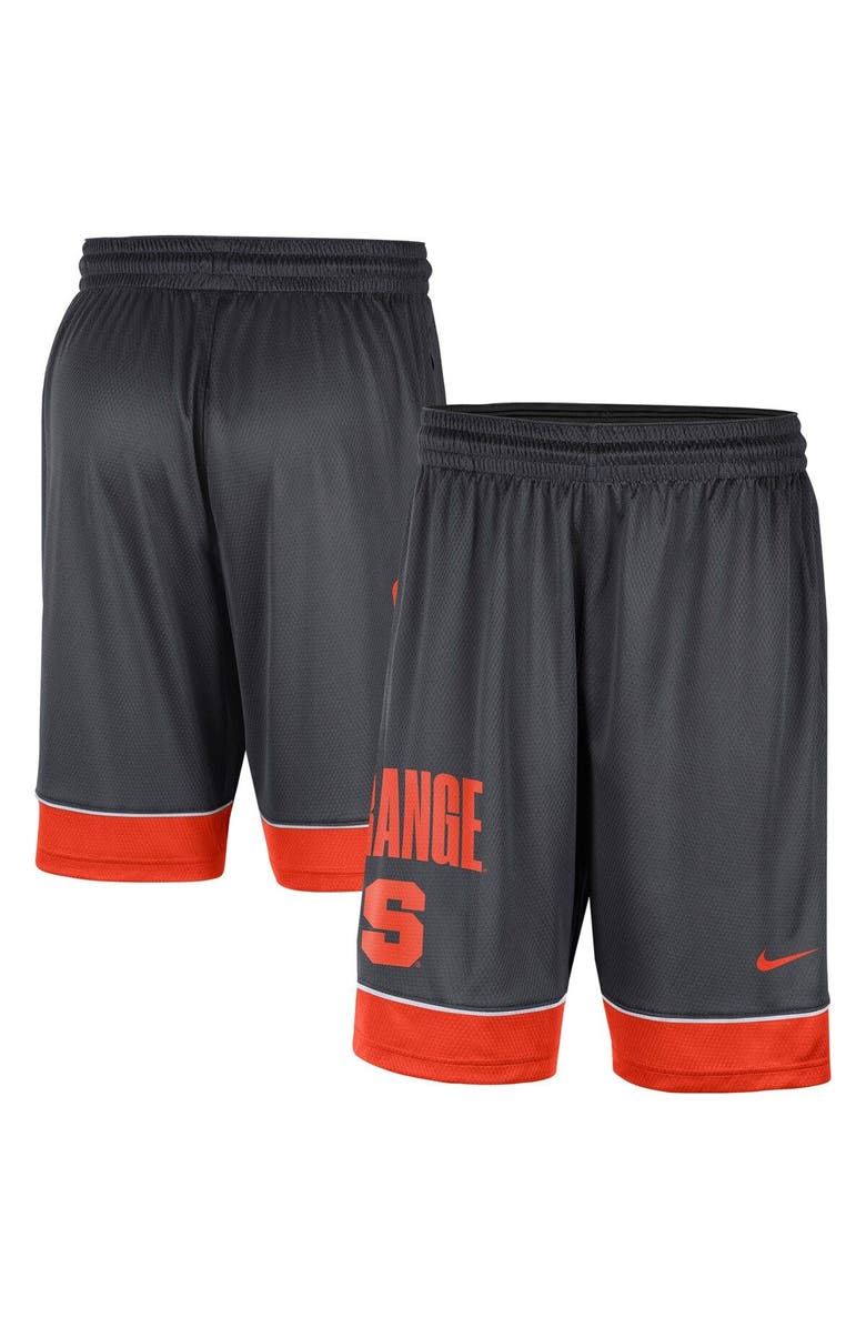 Nike Men's Nike Charcoal/Orange Syracuse Orange Fast Break Shorts, Main, color,