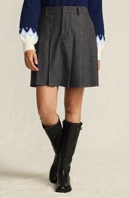 Lands' End Plus Size Brushed Flannel Pleated Mini Skirt