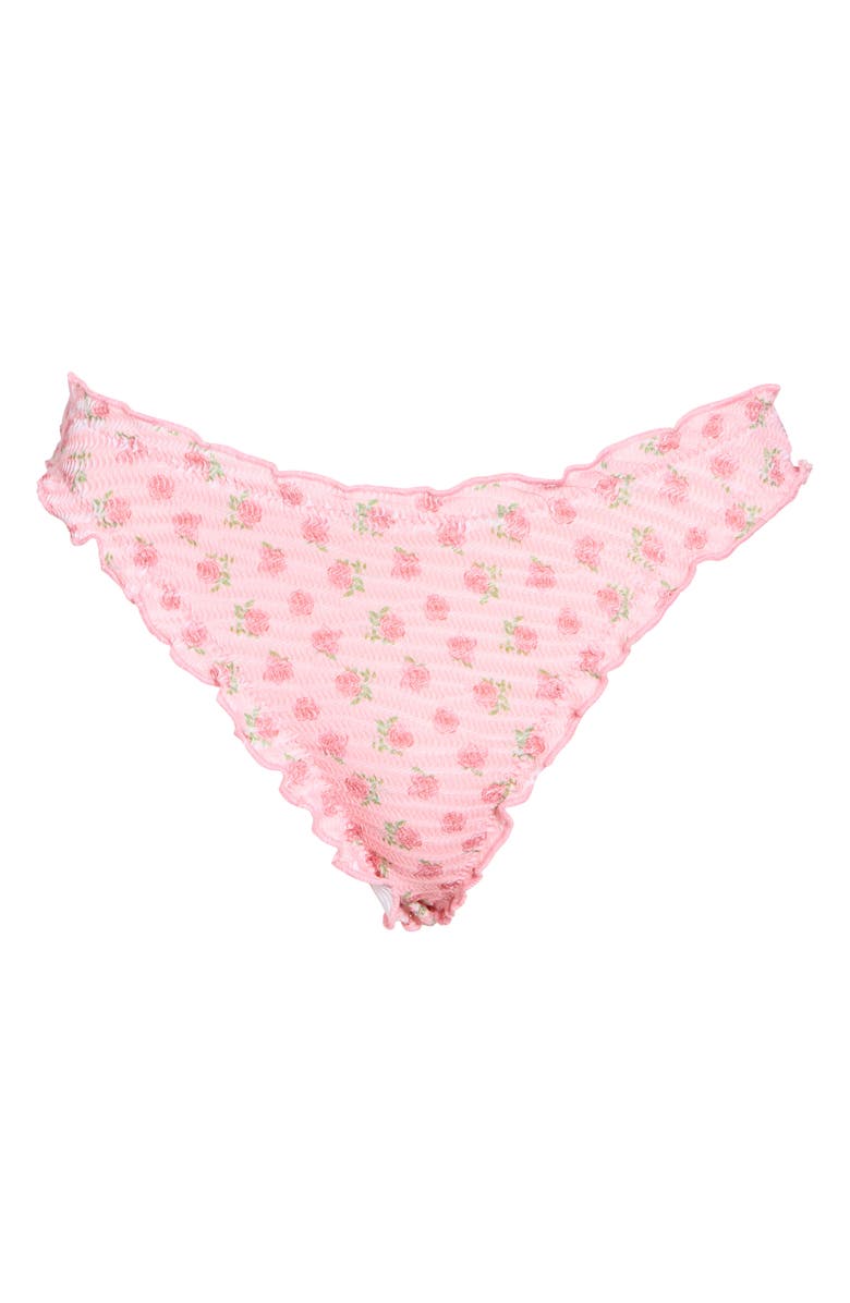 Dippin Daisys June Floral Ruffle Bikini Bottoms, Alternate, color, Sugar Plum