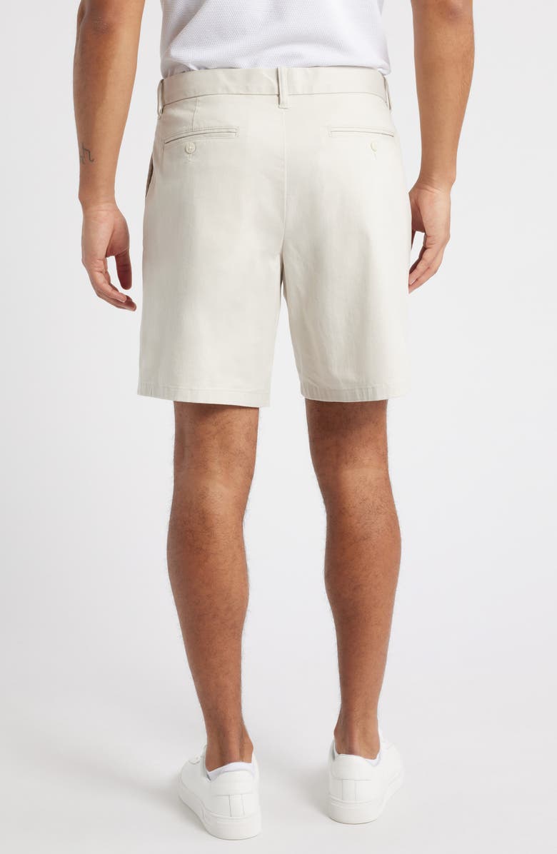 Nordstrom Heron Flat Front Cotton Stretch Twill Chino Shorts, Alternate, color, Grey Moonbeam