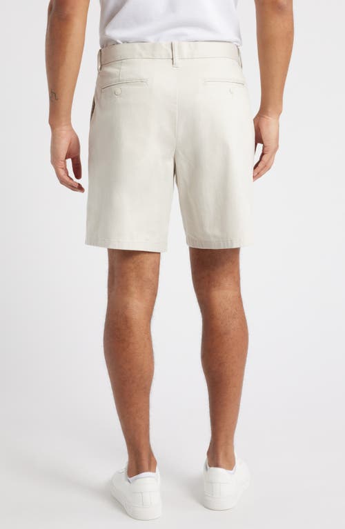 Nordstrom Heron Flat Front Cotton Stretch Twill Chino Shorts In Grey Moonbeam