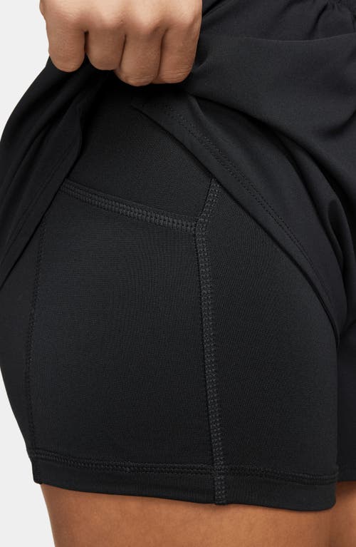Nike One Dri-fit High-waisted 3-inch 2-in-1 Shorts In Black
