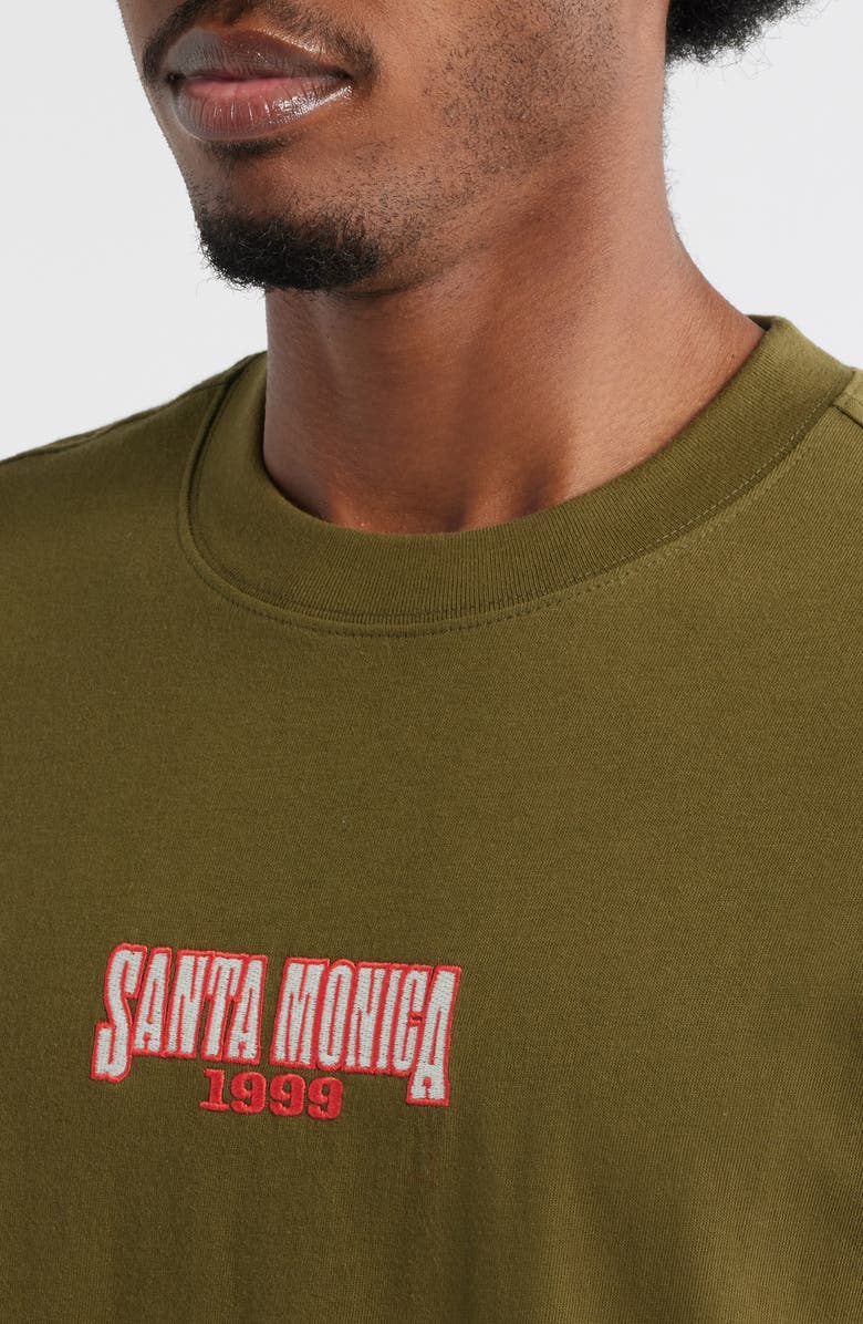 PacSun Santa Monica Embroidered T-Shirt, Alternate, color, 