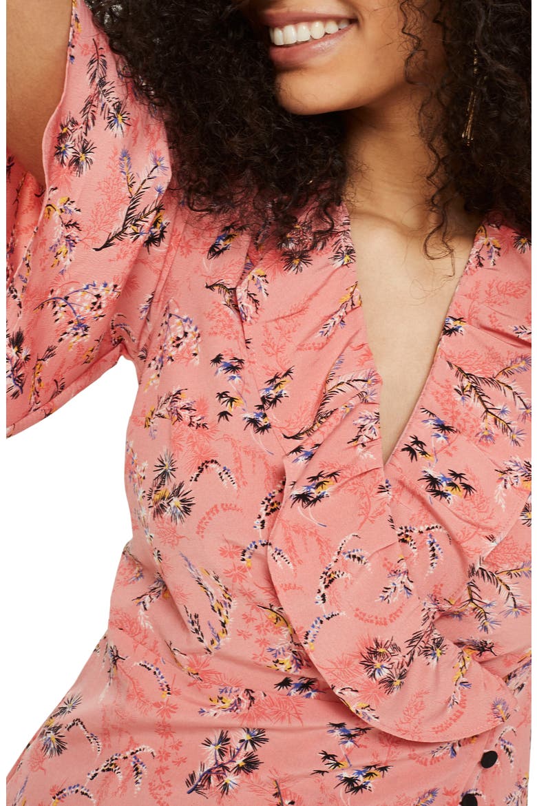 Off Duty Ruffle Tea Dress, Alternate, color, PINK