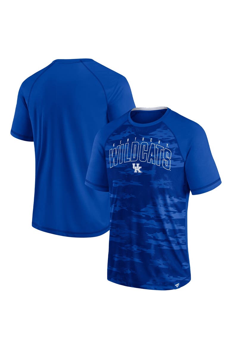 Men's Fanatics Royal Kentucky Wildcats Arch Outline Raglan T-Shirt, Main, color, Royal