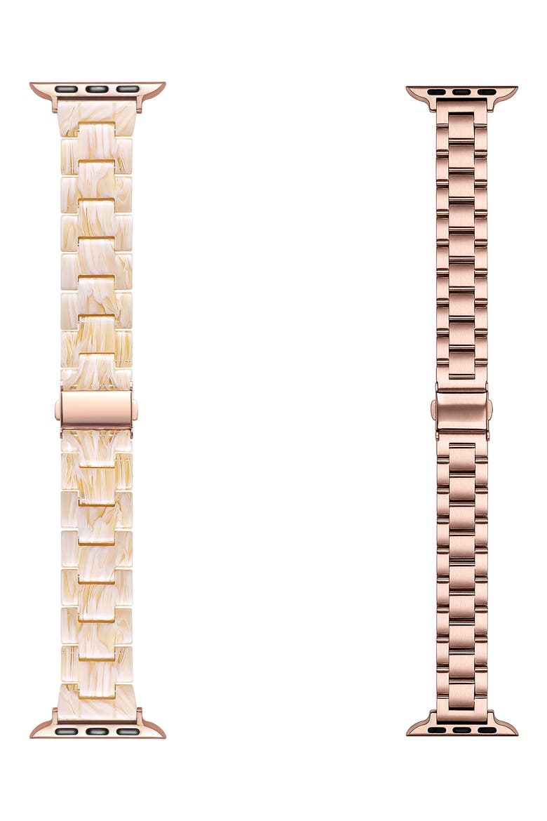 Sloan Assorted 2-Pack Apple Watch® Watchbands, Alternate, color, ROSE GOLD