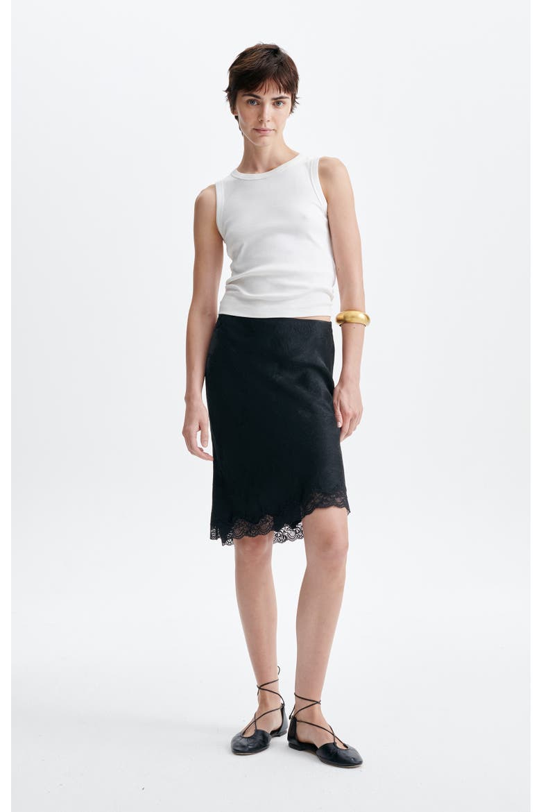 Hasna Jacquard Midi Skirt, Alternate, color, Noir