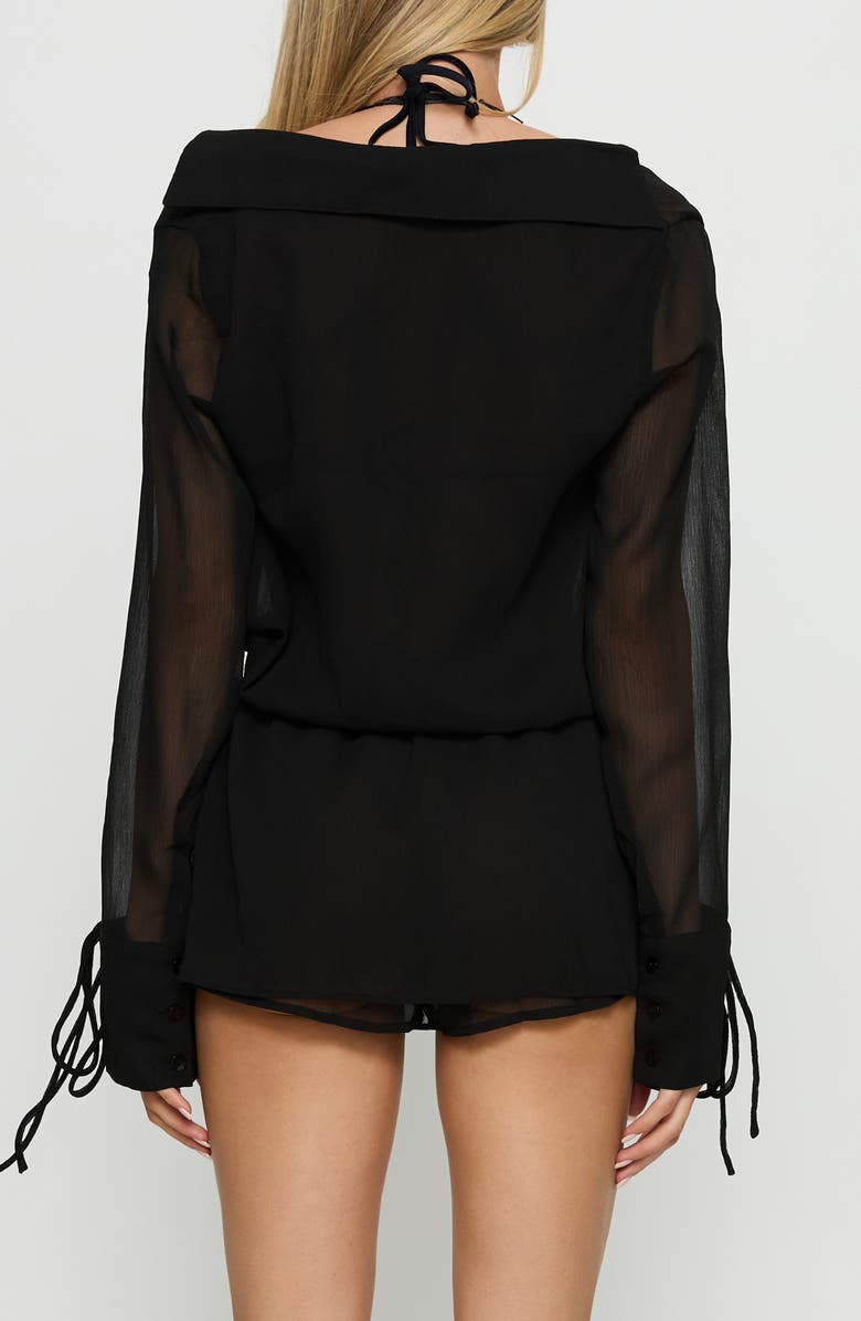 Princess Polly Opalina Belted Chiffon Romper, Alternate, color,