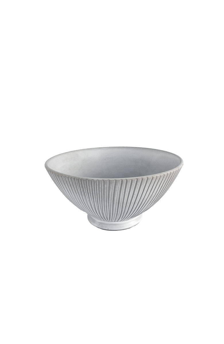 Une Vie Nomade Large Cloud Lines Serving Bowl, Main, color, White