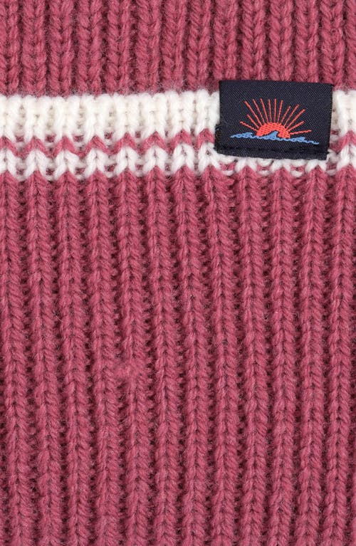 Faherty Retro Stripe Beanie In Pink