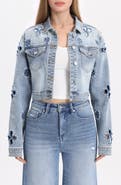 Bayeas Crop Denim Trucker Jacket