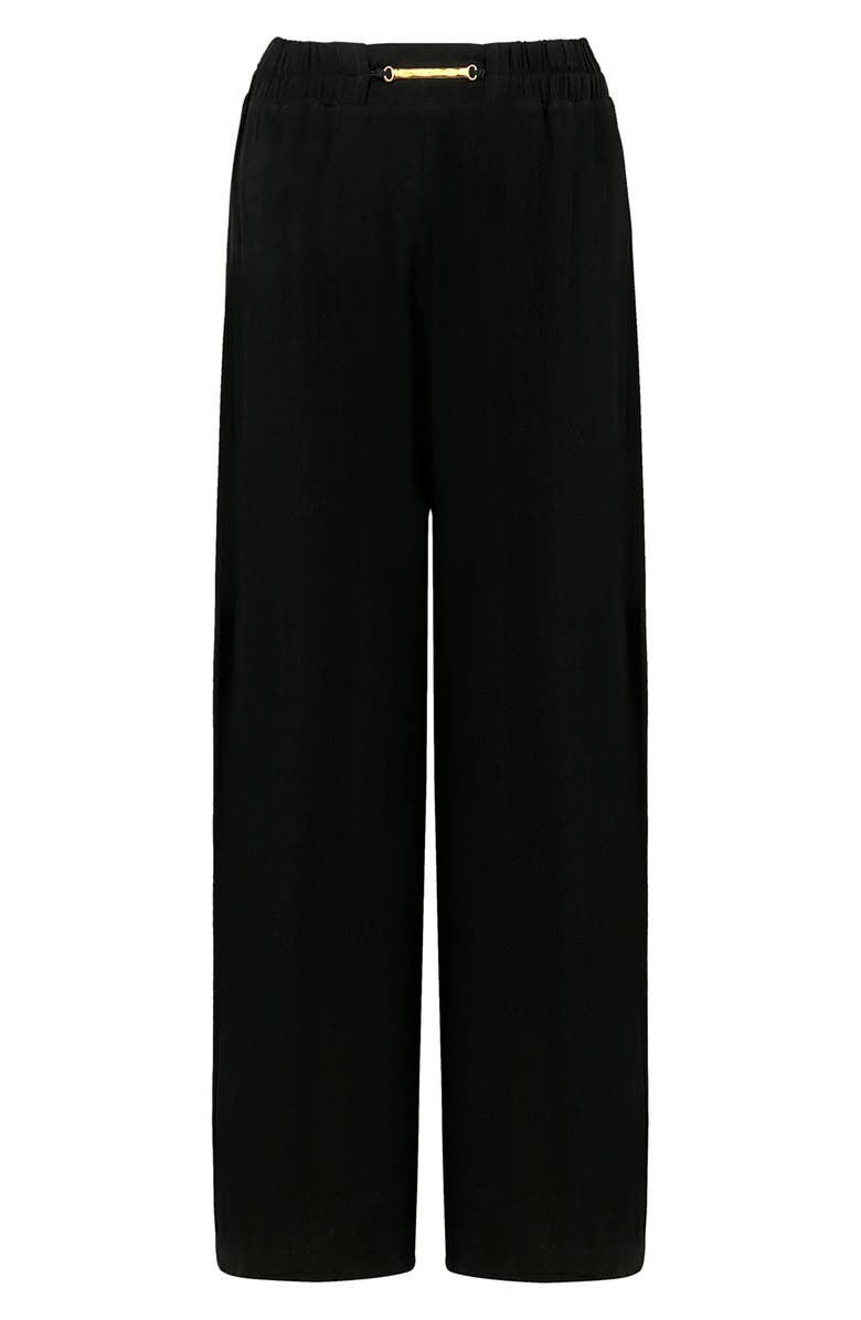 ViX Paula Hermanny Solid Joy Cover-Up Pants, Alternate, color, Black