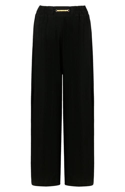 Vix Paula Hermanny Solid Joy Cover-up Pants In Blue
