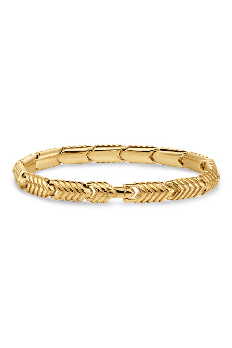 Chevron Link Bracelet in 18K Yellow Gold, Alternate, color, GOLD