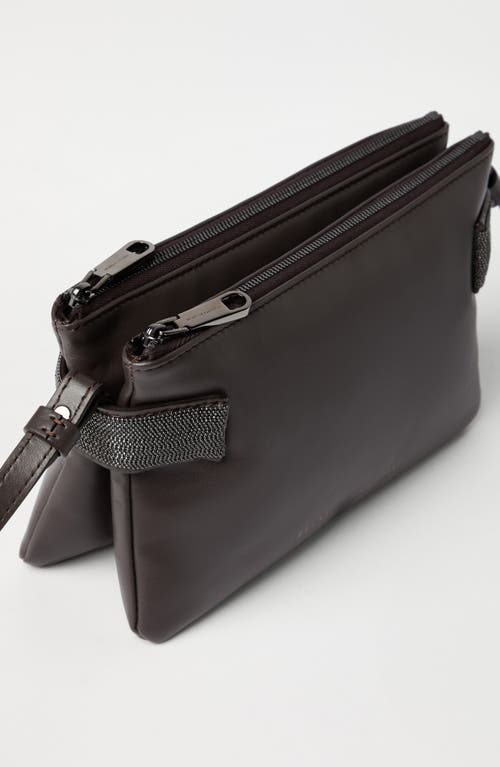 Brunello Cucinelli Mini Essence Cross Body Bag In Brown