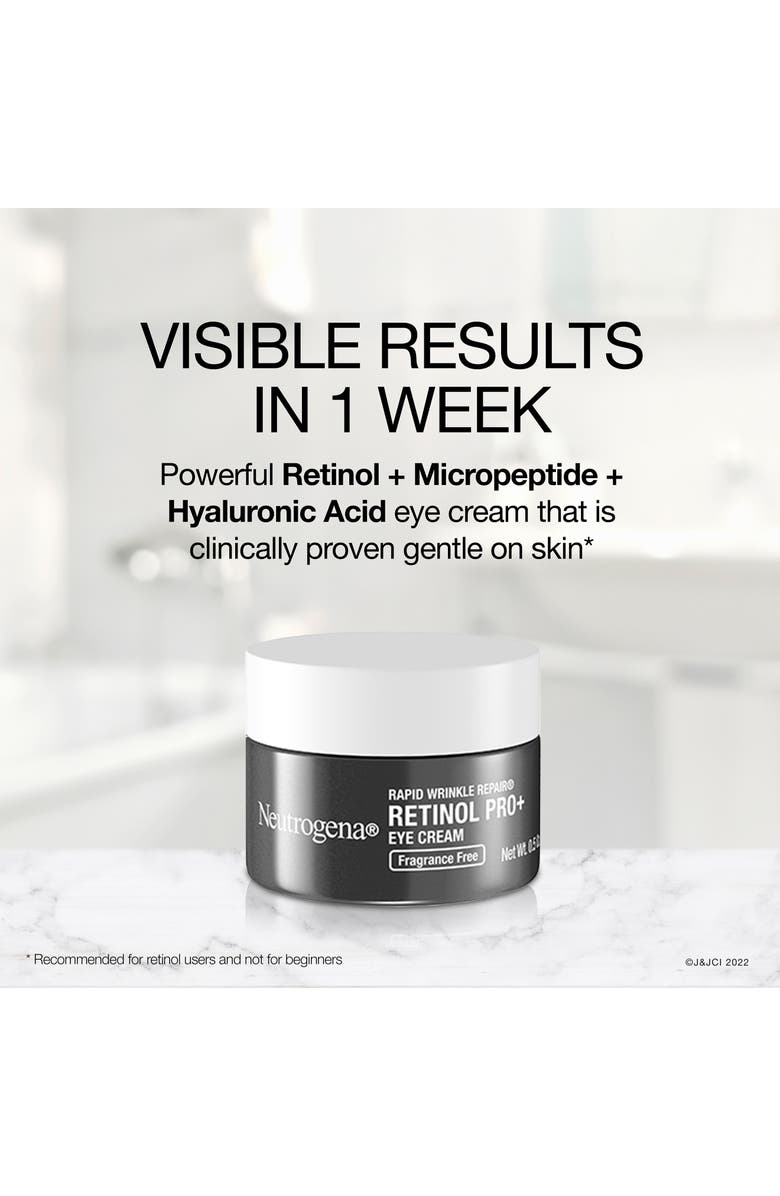 NEUTROGENA Rapid Wrinkle Repair Retinol Pro+ Eye Cream, Alternate, color, 
