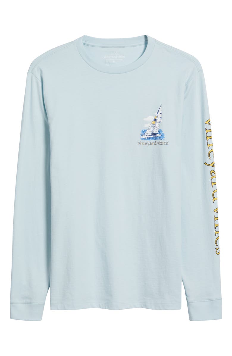 vineyard vines Painted Sailboat Race Long Sleeve Graphic T-Shirt, Alternate, color,