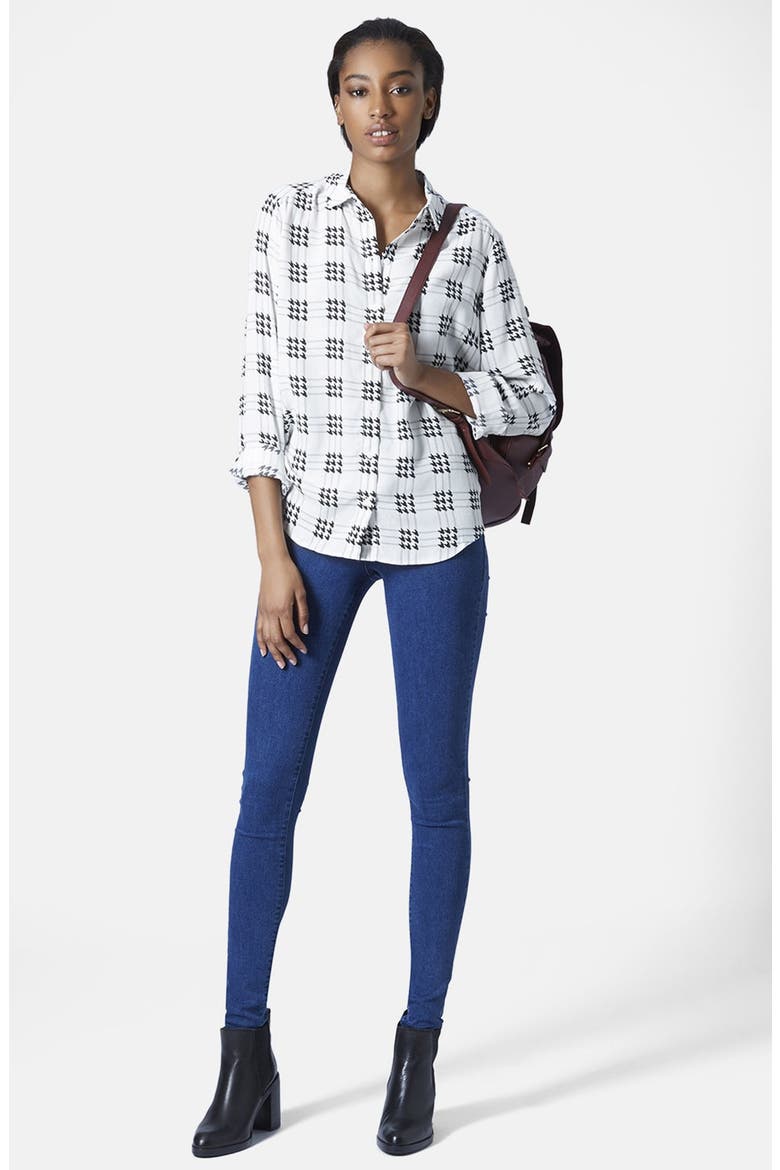 Check Grid Shirt, Alternate, color, CREAM