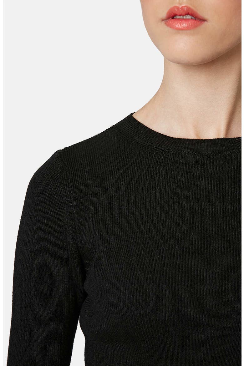 Ribbed Crop Sweater, Alternate, color, BLACK