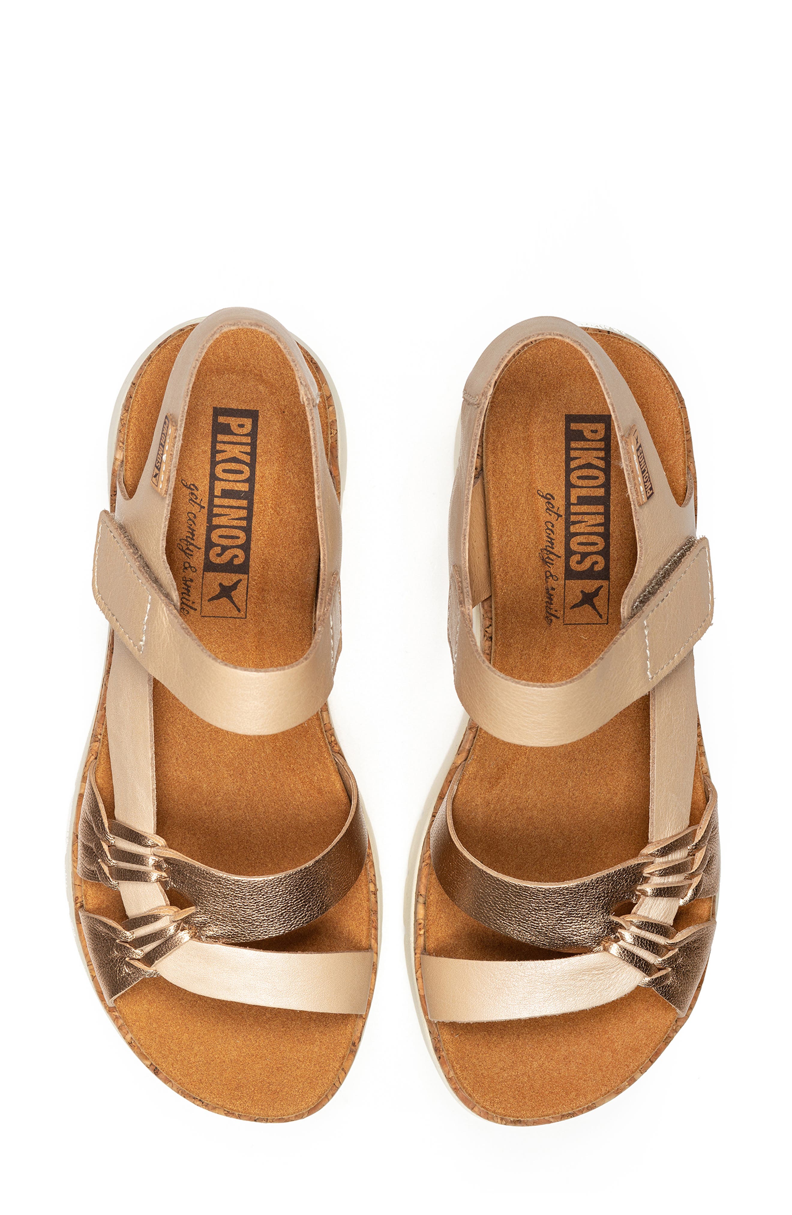 PIKOLINOS Palma Wedge Sandal, Alternate, color, Champagne