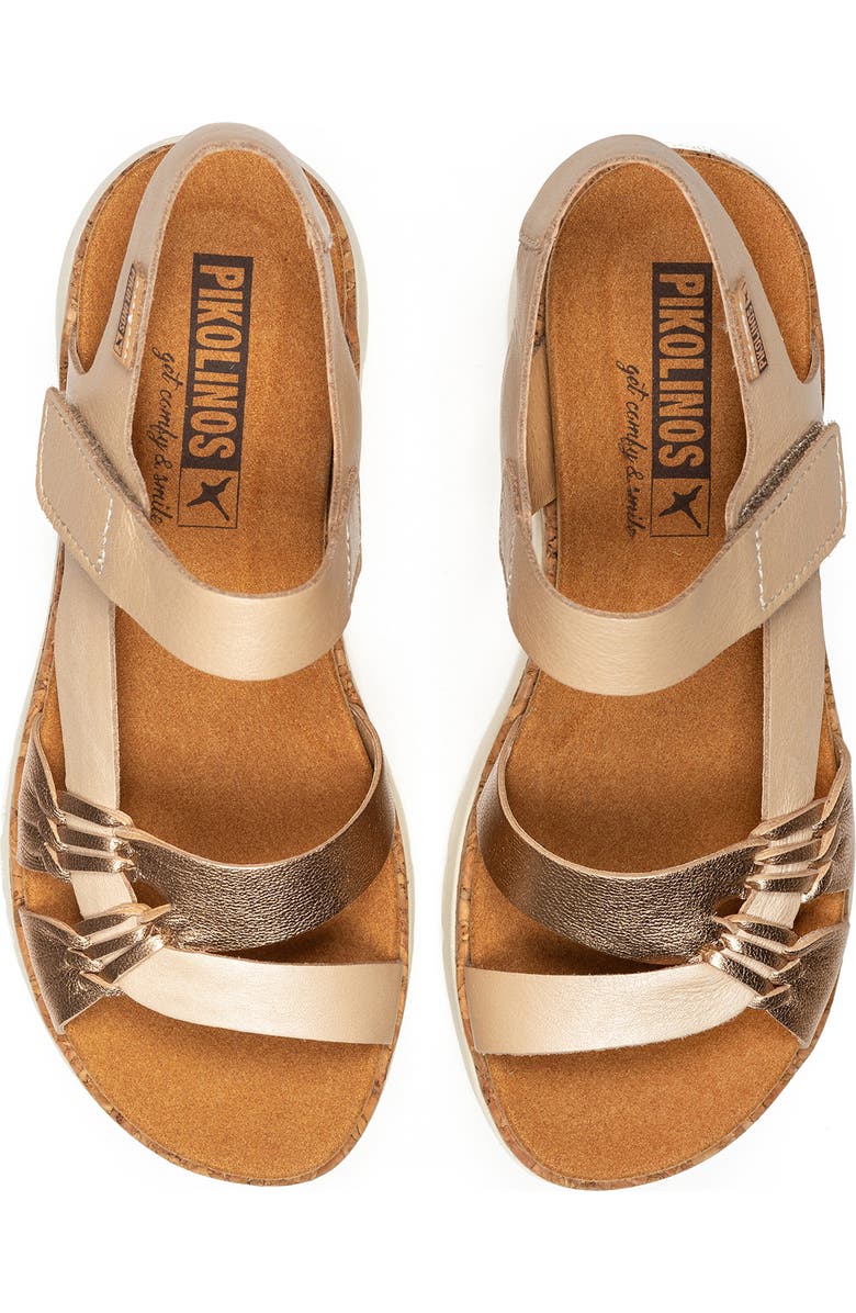 PIKOLINOS Palma Wedge Sandal, Alternate, color, Champagne