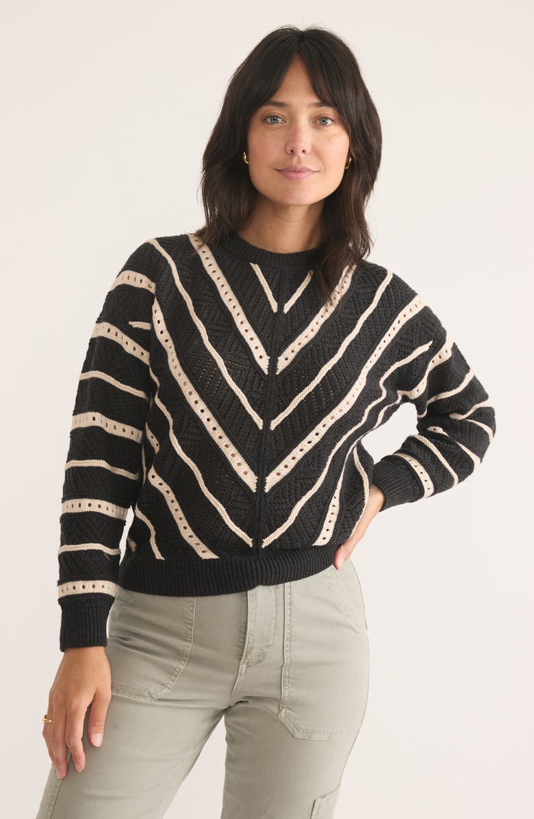 Marine Layer Brooke Textured Oversize Sweater, Alternate, color, Charcoal