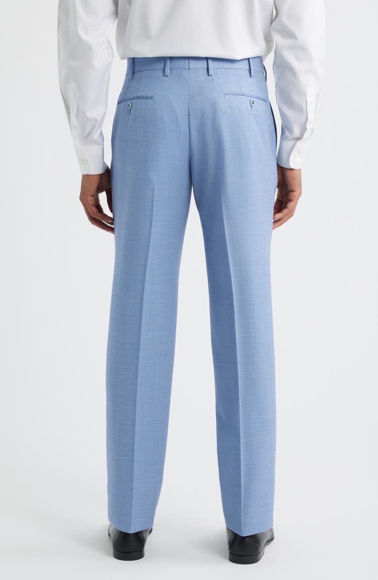 Zanella Parker Flat Front Wool Dress Pants, Alternate, color, Light Blue