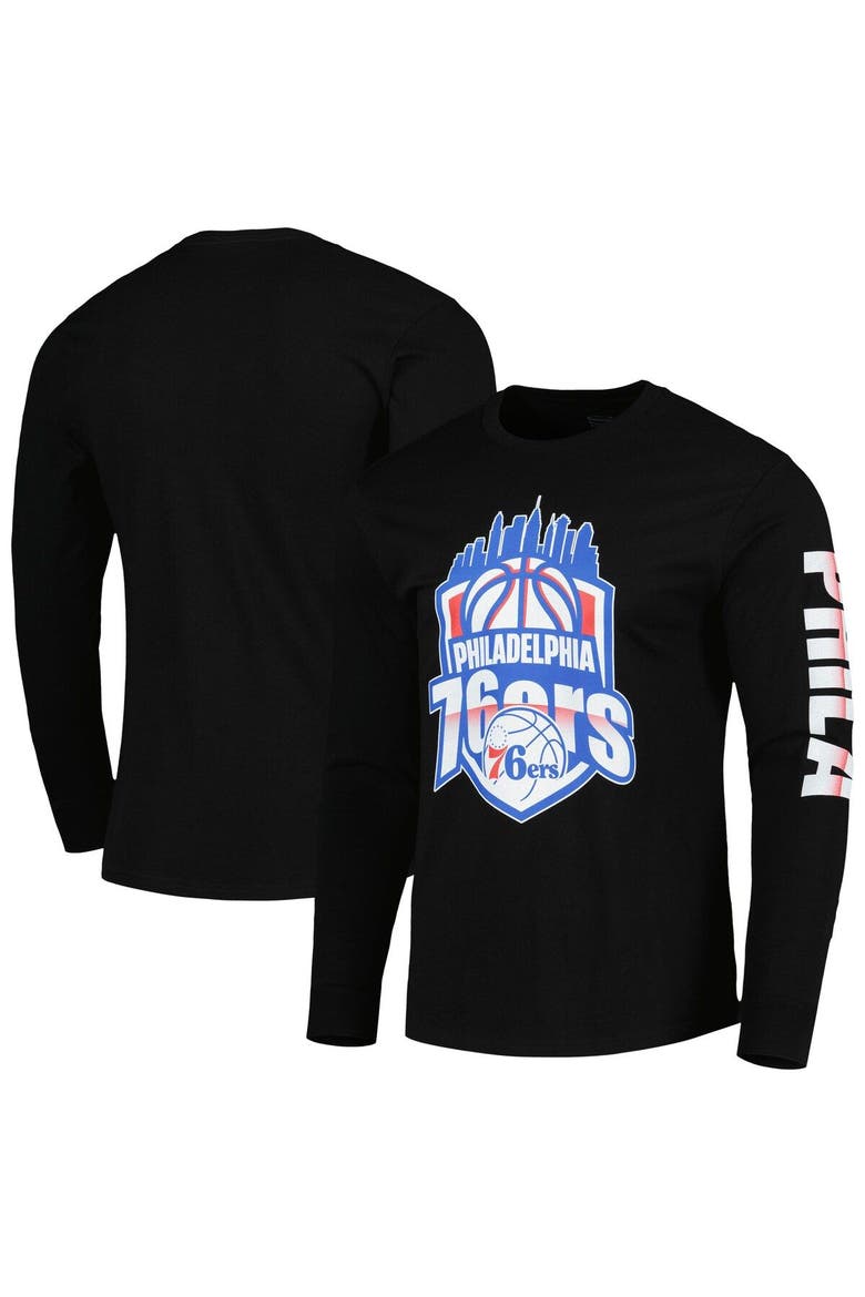 Unisex Stadium Essentials  Black Philadelphia 76ers NBA Crest Long Sleeve T-Shirt, Main, color, Black