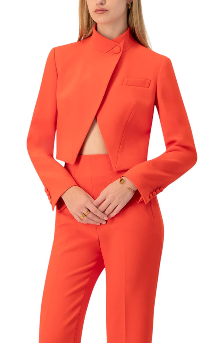 IVONNE Short Crossed Blazer, Main, color, Orange