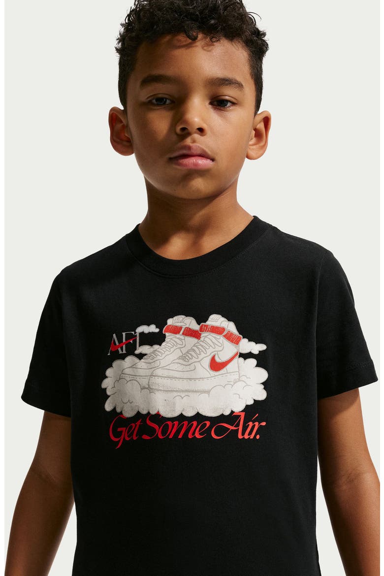 Kids' AF1 Vibes Graphic T-Shirt, Alternate, color, BLACK