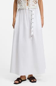 BOSS Orange Cotton Poplin Maxi Skirt