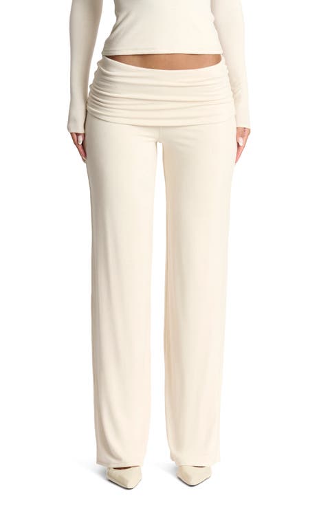 Foldover Flare Pants