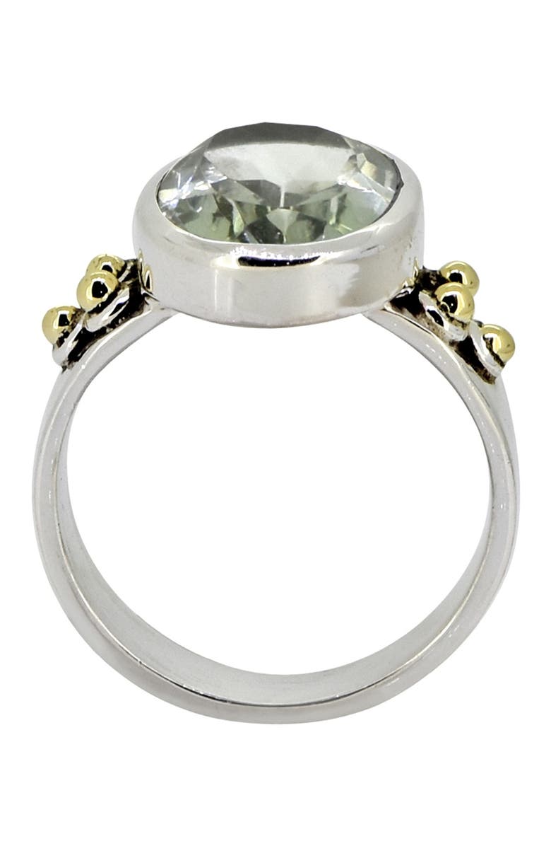 NITYA Sterling Silver Brass Prasiolite Ring, Alternate, color,