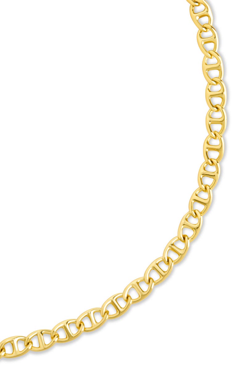 Sterling Forever Karina Mariner Chain Anklet, Alternate, color, Gold