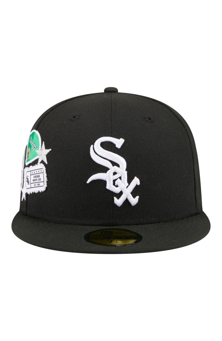 New Era Men's New Era  Black Chicago White Sox City Patch 59FIFTY Fitted Hat, Alternate, color, Black
