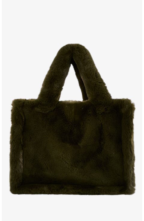 Jade | Faux Fur Tote Bag