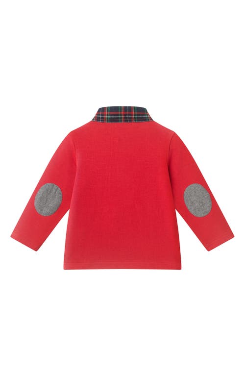 Andy & Evan Long Sleeve Stretch Cotton Polo & Drawstring Pants Set In Multi