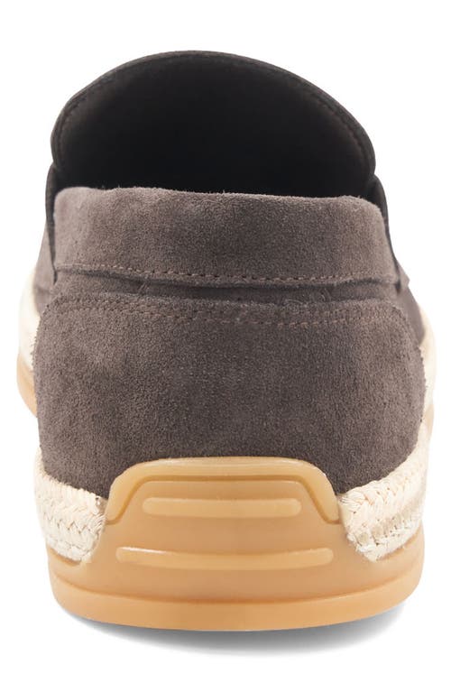 Bruno Magli Alfama Espadrille Penny Loafer In Brown Suede
