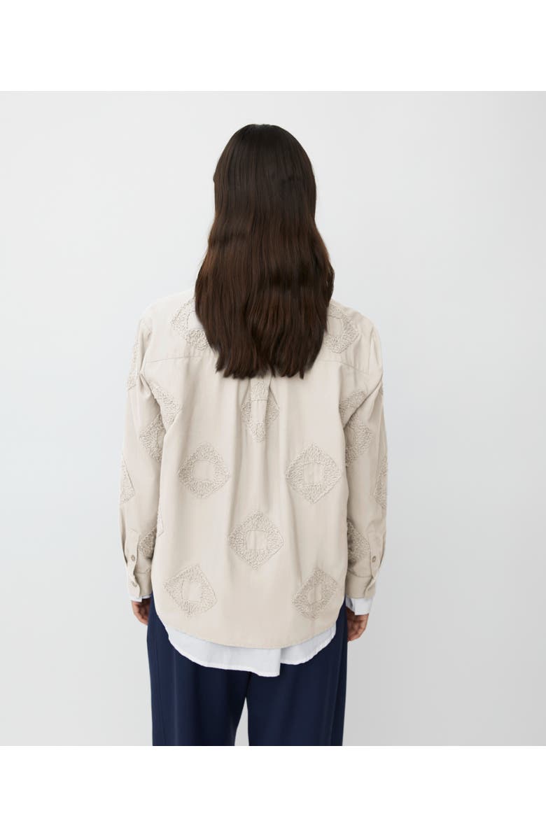 Masai Copenhagen 100% Cotton Long Sleeve Collared Shirt, Alternate, color, Jet Stream