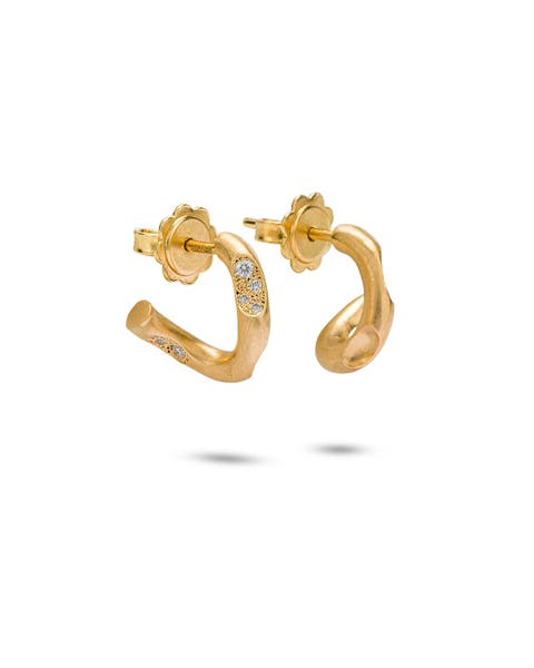 Eden Earrings Natural Diamonds. Handmade in Italy