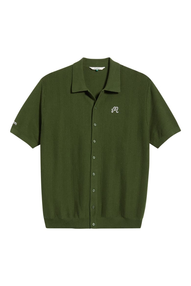 Crosscut Knit Polo, Alternate, color, RIFLE GREEN