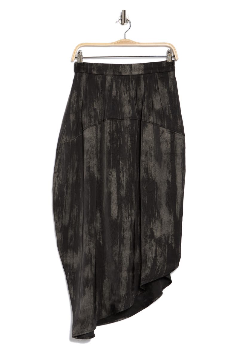 Asymmetric Hem Midi Skirt, Alternate, color, BLACK